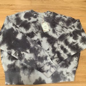 Y2K tie dye cropped crewneck